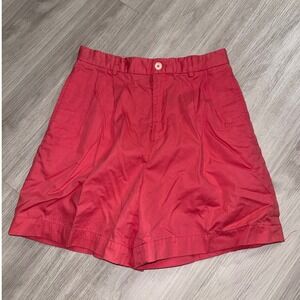 Ralph Lauren Golf Womens Pleated Cotton Shorts Coral Pink Size 4 High Rise